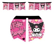 Comprar Banderin Feliz Cumple My Melody Kuromi Disney Color My Melody Y Kuromi My Melody Y Kuromi