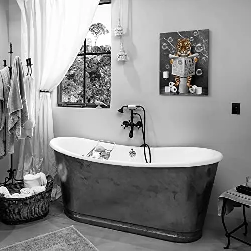 Kasluolo Tiger Decoración De Baño Arte De Pared Divertido Ti
