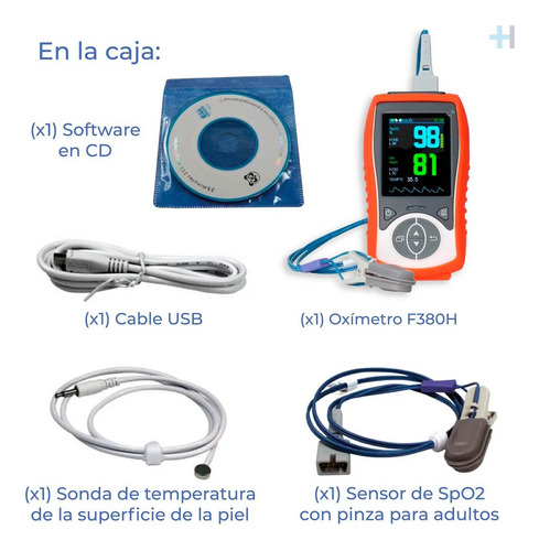 Oxímetro De Pulso Uso Humano 3 Parametros F380h Xignal