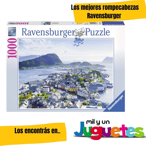 Imagen 3 de 4 de Rompecabezas Ravensburger Vista Sobre El Alesund 1000 Pzs