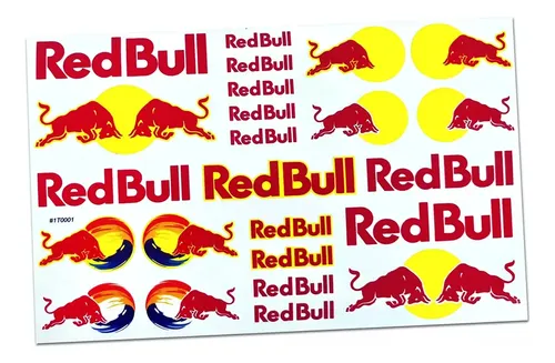 Cartela Adesivo Recortado Bolha Automodelo Redbull | MercadoLivre