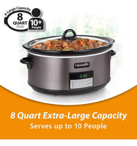 Crock-pot Olla De Cocción Lenta Programable Grande De 8 Con