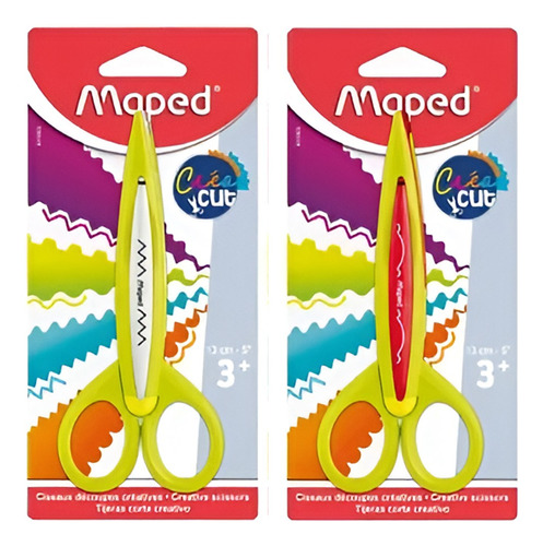 Pack X 2 Tijera Maped Creative Cut Formas De Corte 