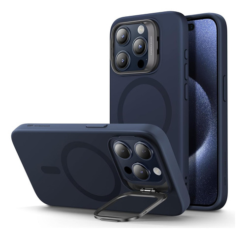 Funda Para iPhone 15 Pro Case Con Magsafe Azul Oscuro