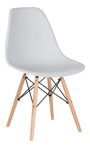 Cadeira  Eames Jantar Cozinha Wood  Dsw  Eiffel Cinza Claro