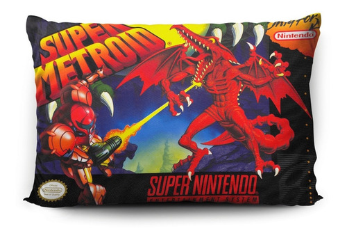 Funda De Almohada Super Metroid 70x45cm Vudú Love