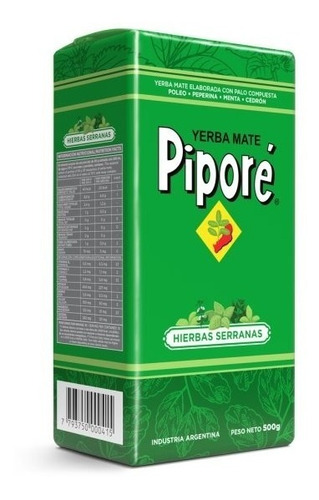 Yerba Mate Piporé Hierbas Serranas 500gr