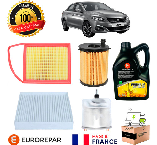 Kit Filtros Para Peugeot 301 1.6 Dv6dt 2013 2017
