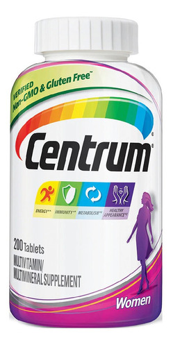 Multivitaminas Para Mujeres Centrum Con 200 Tabletas