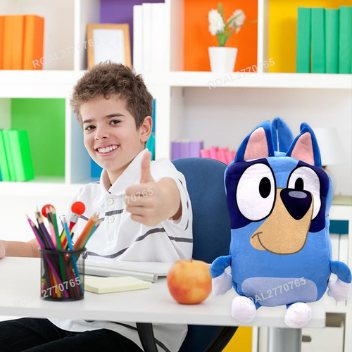 Mochila Escolar Niños Y Niñas Bluey Y Bingo Lindo Bolsa Mochila 3d Preescolar Mochila Infantil Felpa Suave Con Correa Ajustable Para Viajes/regalo