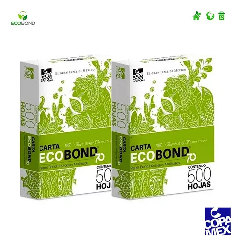Cuartilla De Papel Bond 2000 Hojas Tamaño Carta Ecobond