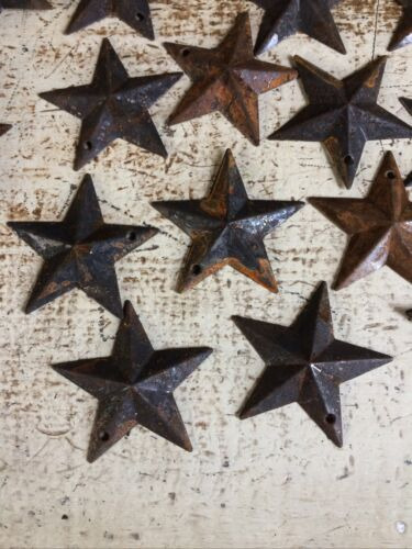 Lot 50 Rusty Black Barn Stars Star 1.5 In 1.5 Primitive Bbc