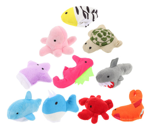 Juego De Marionetas De Animales Marinos De 10 Piezas