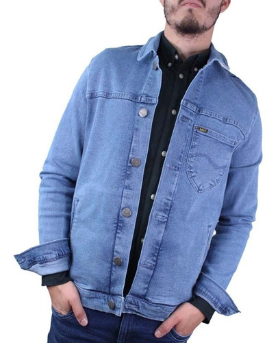 Chaqueta En Jean Para Hombre Lec Lee - Índigo Claro