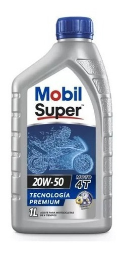 Aceite Lubricante Para Moto Mobil Super Sae 20w-50 4t