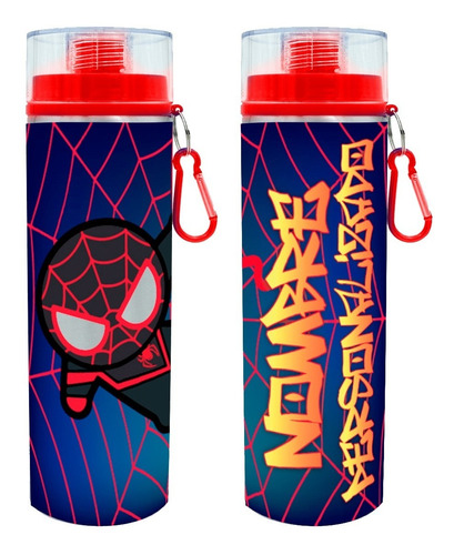 Termo Cilindro Spiderman Miles Morales Nombre Personalizado