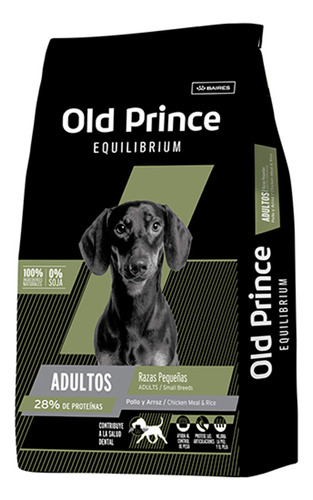 Alimento Old Prince Equilibrium para perro adulto de raza pequeña sabor pollo y arroz en bolsa de 15 kg