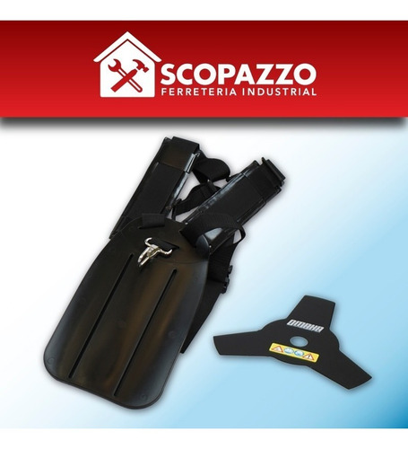 Imagen 4 de 10 de Desmalezadora A Nafta 52 Cc 3 Hp + Arnes Cuchilla Omaha Dn52