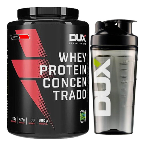 Kit Hipertrofia Whey Concentrado Coqueteleira Dux Nutrition