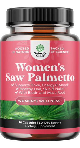 Natures Craft Womens Saw Palmetto 90caps Salud Del Cabello