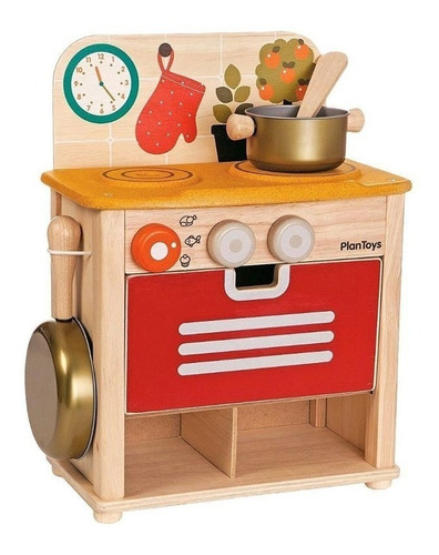 Juguete Cocina De Madera Con Accesorios Plantoys Set