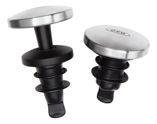 Oxo Steel - Tapones De Vino Expandibles, 2 Unidades