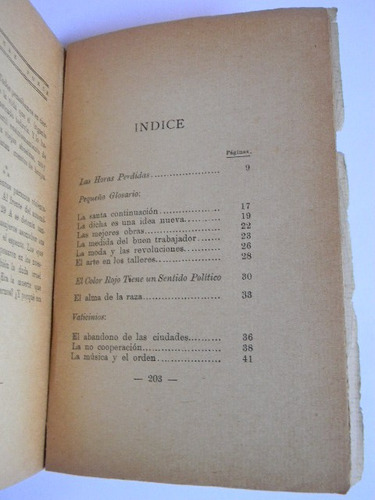 Las Horas Perdidas Caupolicán Ponce 1927 Segunda Ed. (Usado)