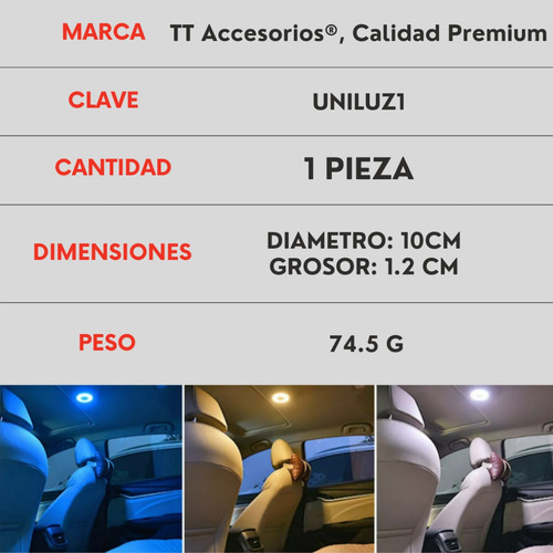 Luz Led Techo Interior Recargable Usb Byd Dolphin Mini