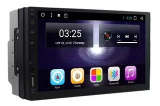 Radio Android Puro Real Gps Wifi 4g Bt Usb + Camara Hd 8 Led