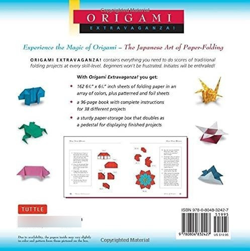 Origami Extravaganza Folding Paper, A Book, And A..., De Tuttle Publish. Editorial Tuttle Publishing En Inglés