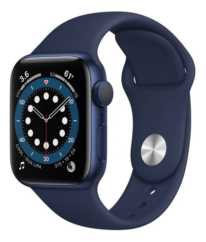 Apple Watch  Series 6 (GPS) - Caja de aluminio azul de 44 mm - Correa deportiva azul marino intenso