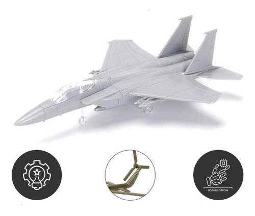 ////8 Piezas De Avión Ensambladas Modelo 1:144 Estilo Modelo