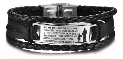 Pulsera Con Mensaje Personalizada Dedicatoria De Papa A Hija