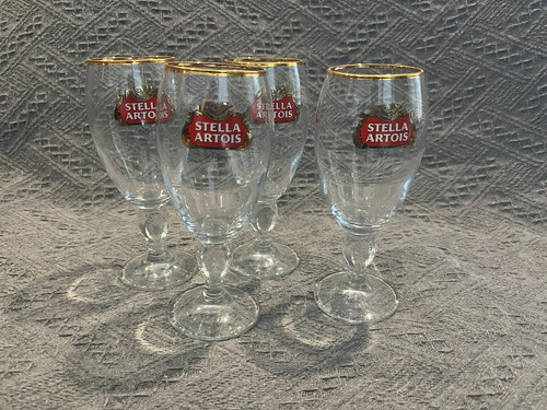 Set 4 Copas Chalice Cerveza Stella Artois 250ml Sin Color (Usado)