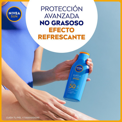 Imagen 2 de 7 de Protector Solar En Loción Nivea Sun Protect & Refresh Fps 50+, 200ml