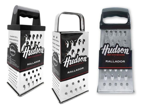 Set 3 Ralladores Hudson De Acero Inoxidable 4 Caras