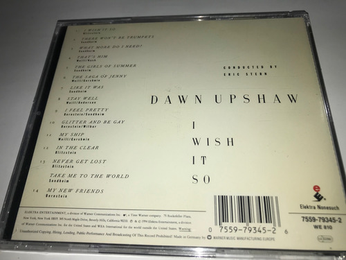 Dawn Upshaw I Wish It So Cd Nuevo Cerrado Importado