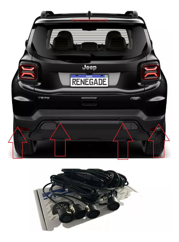 Kit Sensor Estacionamento Traseiro Jeep Renegade