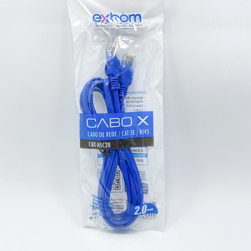 Imagem 1 de 2 de Cabo X Rede Rj45 Cat5e Exbom Cbx N5c20