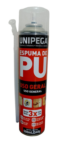 Espuma Expansiva Pu 340g  Original 500ml Unipega