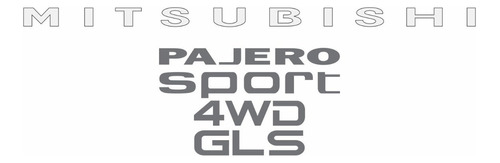 Kit Adesivos Mitsubishi Pajero Sport Gls 4wd Ps001 Cor ADESIVO LATERAL