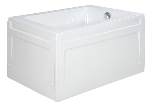 Tina Bañera Rectangular Infantil Fibra De Vidrio 90x70x54 Color Blanco