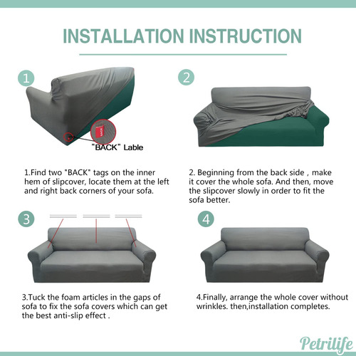 Funda Para Sofás Impermeable Mejorada Elegante Elástica