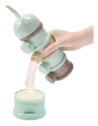 Dispensador De Leche En Polvo Portátil De 4 Capas Para Bebés