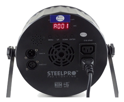 Imagen 7 de 7 de Luz Cañon Led Steelpro 518-3par 18leds 5watts Rgb Dmx512
