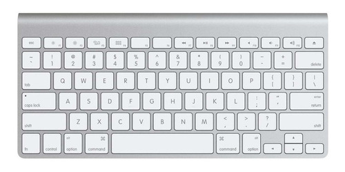 Teclado bluetooth Apple A1314 QWERTY inglés internacional color blanco y gris