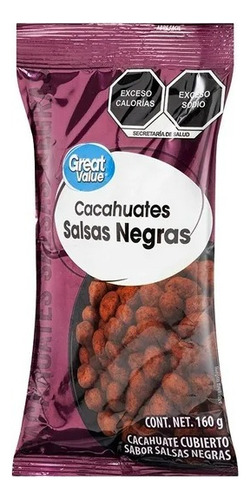 11 Pza Cacahuates Great Value Salsas Negras Sabor Tradiciona