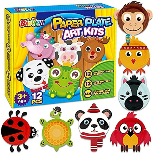 Art Craft Gift For Kids - Kit De 12 Platos De Papel Para Niñ