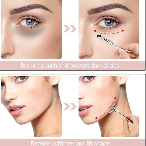 Imagen 10 de 10 de Mini Martillo Para Masaje Ojos Facial + Aplicador De Crema