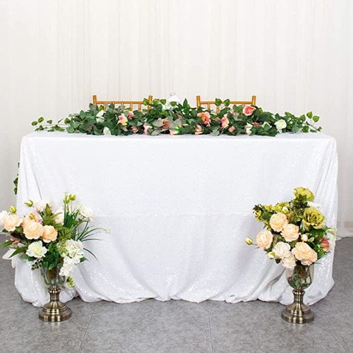 Mantel De Lentejuelas Blancas Para Boda /evento /fiesta/ban